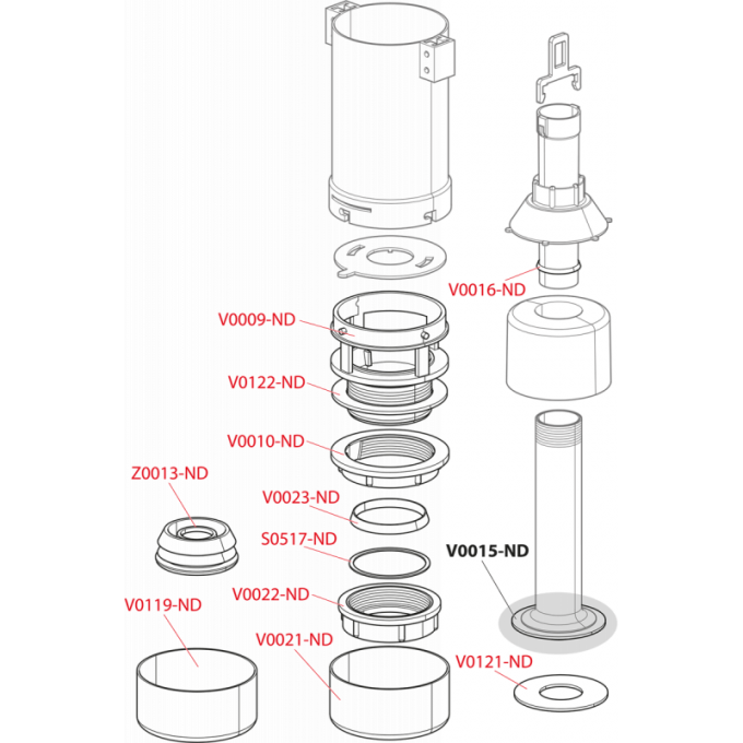Колпачок слива ALCAPLAST V0021-ND Колпачок слива ALCAPLAST V0021-ND