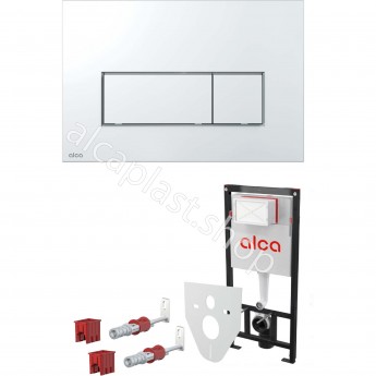 Комплект ALCAPLAST SET 4v1 AM101/1120-4 RU M571-0001 для установки унитаза с панелью смыва, хром глянец