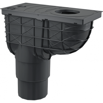 Ливнеотвод ALCAPLAST AGV4 300х155/125/110 мм, сток – прямой, черный