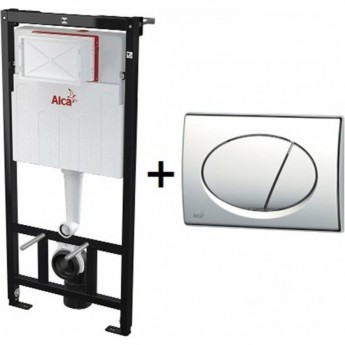 Набор инсталляции для унитаза ALCAPLAST WC ALCA_AM101/1120-3:1 RU M70-0 с кнопкой белой, с сиденьем Набор инсталляции для унитаза ALCAPLAST WC ALCA_AM101/1120-3:1 RU M70-0 с кнопкой белой, с сиденьем