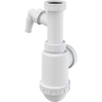 Сифон ALCAPLAST A443P-DN50/40 для мойки с накидной гайкой 6/4", с подводкой