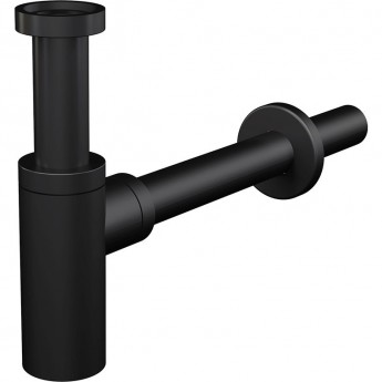 Сифон ALCAPLAST A400BLACK для умывальника Ø32 DESIGN, круглый, черный матовый, с покрытием