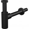 Сифон ALCAPLAST для умывальника Ø32 DESIGN, круглый, черный матовый, с покрытием A400BLACK