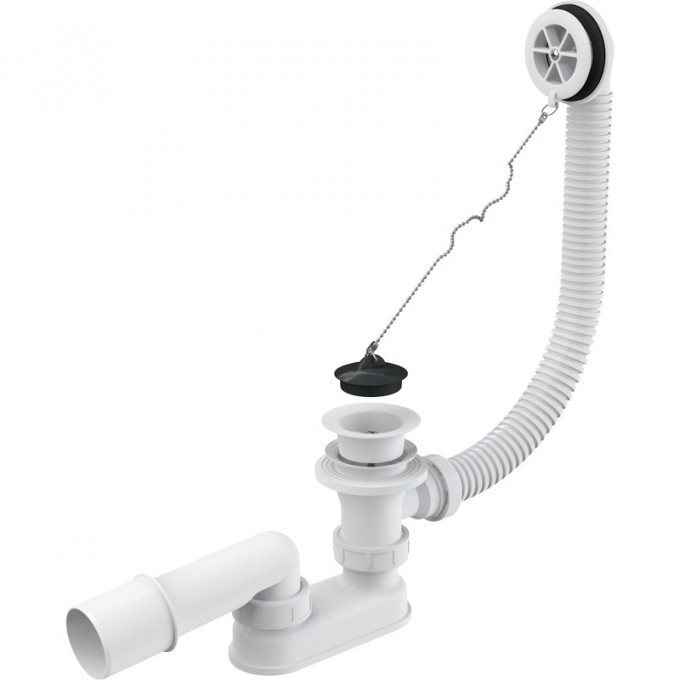 Сифон ALCAPLAST для ванны, белый, длина 120 см A502-120 Сифон ALCAPLAST для ванны, белый, длина 120 см A502-120