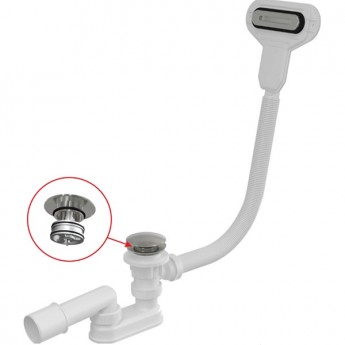 Сифон ALCAPLAST A516CKM для ванны click/clak, металл
