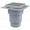 Сливной трап ALCAPLAST 150х150/110, подводка – прямая APV13