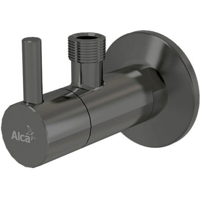 Угловой вентиль ALCAPLAST GUN METAL с фильтром 1/2"х3/8" глянец ARV001-GM-P Угловой вентиль ALCAPLAST GUN METAL с фильтром 1/2"х3/8" глянец ARV001-GM-P