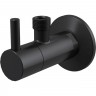 Угловой вентиль ALCAPLAST с фильтром 1/2"х3/8", круглый, черный матовый ARV001-BLACK