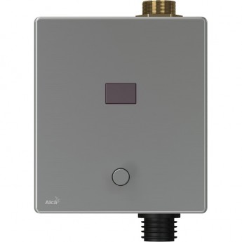 Устройство автоматического смыва ALCAPLAST ASP3-KBT для унитаза с возможностью мануального смыва, нержавеющая сталь, 6V (Батарея питания)