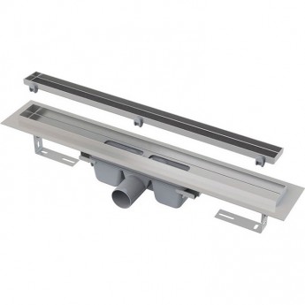 Водоотводящий желоб ALCAPLAST APZ7-850 FLOOR с порогами для решетки под кладку плитки, горизонтальный сток Водоотводящий желоб ALCAPLAST APZ7-850 FLOOR с порогами для решетки под кладку плитки, горизонтальный сток