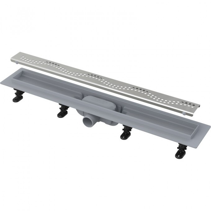 Водоотводящий желоб ALCAPLAST APZ8 SIMPLE с порогами для перфорированной решетки AG100101550 Водоотводящий желоб ALCAPLAST APZ8 SIMPLE с порогами для перфорированной решетки AG100101550