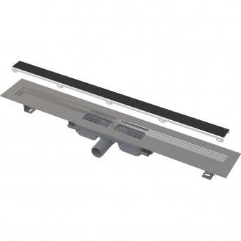 Водоотводящий желоб ALCAPLAST APZ115-650 без порогов с решеткой, под кладку камня, горизонтальный сток Водоотводящий желоб ALCAPLAST APZ115-650 без порогов с решеткой, под кладку камня, горизонтальный сток