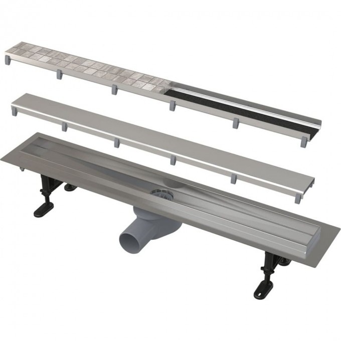 Водоотводящий желоб ALCAPLAST FIT&GO с двухсторонней решеткой DOUBLE APZ13-DOUBLE9-750 Водоотводящий желоб ALCAPLAST FIT&GO с двухсторонней решеткой DOUBLE APZ13-DOUBLE9-750