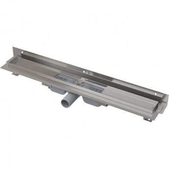 Водоотводящий желоб ALCAPLAST APZ104-850 FLEXIBLE для перфорированной решетки с регулируемым краем к стене, низкий, горизонтальный сток Водоотводящий желоб ALCAPLAST APZ104-850 FLEXIBLE для перфорированной решетки с регулируемым краем к стене, низкий, горизонтальный сток