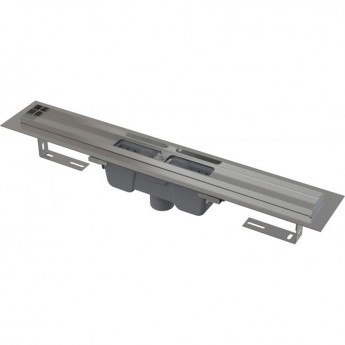 Водоотводящий желоб ALCAPLAST APZ1001S-750 с порогами для перфорированной решетки, вертикальный сток Водоотводящий желоб ALCAPLAST APZ1001S-750 с порогами для перфорированной решетки, вертикальный сток