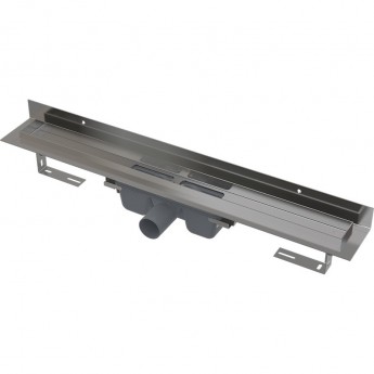 Водоотводящий желоб ALCAPLAST APZ16-300 WALL для перфорированной решетки, с фиксированным воротником, к стене Водоотводящий желоб ALCAPLAST APZ16-300 WALL для перфорированной решетки, с фиксированным воротником, к стене