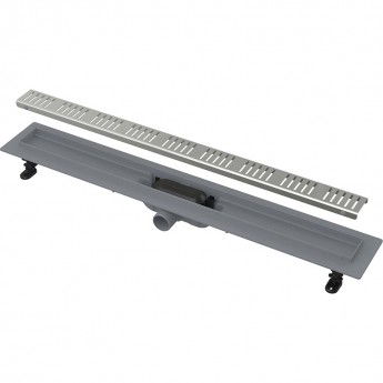 Водоотводящий желоб с порогами ALCAPLAST APZ10 SIMPLE AG100401550 для перфорированной решетки Водоотводящий желоб с порогами ALCAPLAST APZ10 SIMPLE AG100401550 для перфорированной решетки