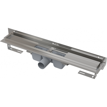 Водоотводящий желоб с порогами ALCAPLAST FLEXIBLE APZ4-950 для перфорированной решетки и воротником к стене