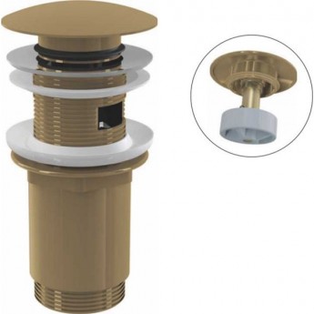 Водослив ALCAPLAST A392-G-B для умывальника click/clack 5/4", цельнометаллический