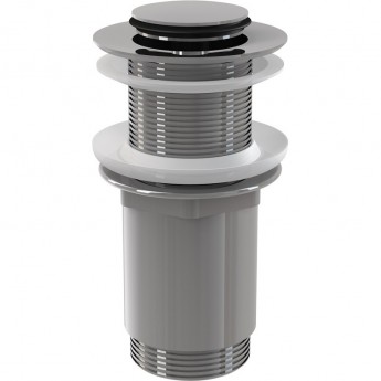 Водослив ALCAPLAST A394 для умывальника click/clack 5/4", цельнометаллический для умывальников без перелива, для пластиковых и стеклянных умывальников