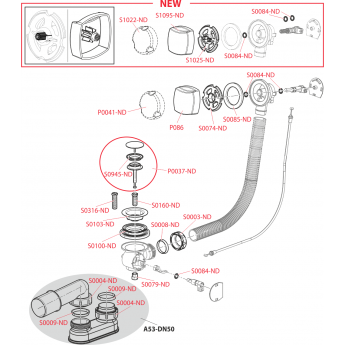 Запасная часть ALCAPLAST P086 к сифонам для ванн Запасная часть ALCAPLAST P086 к сифонам для ванн